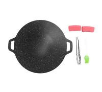 Flaroey de Parrilla para Acampar Al Aire Libre de 34 Cm, de Barbacoa Coreano Antiadherente, Olla para Carne