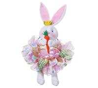 Flaroey de Pascua para puerta delantera, de Pascua en forma de conejo, decoración de Pascua, de vacaciones, de puerta de conejo de Pascua, fácil de instalar