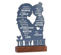 Flaroey Decoración Acrílica con Logotipo de Silueta de Madre, Adornos de Decoración del Hogar, Decoraciones de Abrazo para Madre e Hija