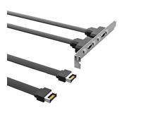 Flaroey Deflector USB 3.1 de 19 Pin/Type-e A Type-C Front C Mother Chassis PCI Bit 10 Gbps Plano Corto Una Fácil Instalación -50 cm