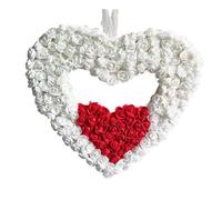 Flaroey del DíA de San ValentíN, Artificial en Forma de CorazóN Coronas de PéTalos para Puerta Principal,Aniversario del DíA de San ValentíN