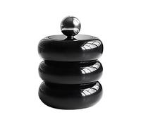 Flaroey Dispensador de Soporte Qtip, Dispensador de Hisopo de AlgodóN de Resina, Tarros de Escritorio, Almacenamiento de Recipiente de BañO de Estilo NóRdico A