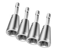 Flaroey Dispositivo de paralelo automtico rpido para electricista, dispositivo de paralelo plateado para electricista, herramienta de de alambre para taladro, 4 unidades