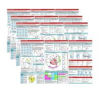 Flaroey ECG Interpretation Pocket Card Horizontal & Vertical Layout Compact Reference Guide