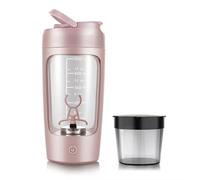 Flaroey Electric Protein - Taza de batidora recargable portátil de 1200 mAh, taza de mezcla automática, color rosa
