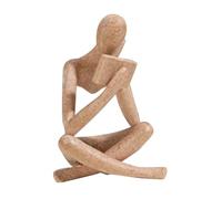 Flaroey Esculturas de pensadores, adorno de lectura de estatua de resina de arenisca, decoración de escultura de pensadores, decoración de libros, fácil de instalar