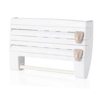 Flaroey Estante de Almacenamiento de Papel de Envoltura de Plástico, Estante de Aluminio Montado en la Pared, Estante para Refrigerador, Cocina, Sin Perforaciones,