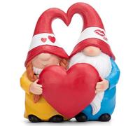 Flaroey Estatuilla de Gnomos de San ValentíN, DecoracióN de Mesa, Amor para Regalos del DíA de San ValentíN, DecoracióN de Figuras Coleccionables de Gnomos de Amor y Corazones