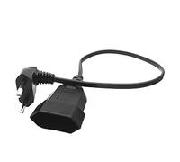 Flaroey Europea 90 Grados Enchufe Macho una Enchufe Hembra Cable de ExtensióN de AlimentacióN para PDU de Computadora PC (0.6M)