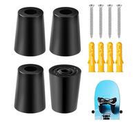 Flaroey Gancho vertical para esquí de 4 piezas con tacos de expansión de tornillo, soporte vertical para guardar y mostrar de forma segura tus esquís a