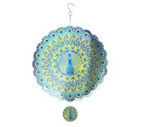 Flaroey Hilandero de Viento 3D, Pavo Real, 12 Pulgadas, JardíN, Corte, Hilanderos de Viento Colgantes, Patio CinéTico de Metal, DecoracióN Art Deco para Interiores y Exteriores