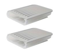 Flaroey Huevera Automática con Ruedas para Frigorífico, Cesta para Huevos, Contenedor de Almacenamiento para Cocina, Color Gris