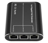Flaroey IEEE802.3af/A 30W Red PoE de Señal Gigabit PoE Extensor Ethernet Repetidor para Sistemas de Seguridad de la Cámara
