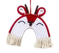 Flaroey iris para colgar en la pared, macramé tejido a mano, iris, cervatillo iris/león, decoración de pared, C