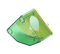 Flaroey Jaula de cría para interiores, refugio transparente para pájaros, de madera + perca, fácil instalación, caja de anidación para pájaros, fácil de instalar, fácil de usar C