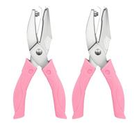 Flaroey Juego de 2 Perforadoras de Mano, Perforadoras de un Solo Orificio, Perforadoras con Forma de Corazón y Estrella, de Goma, Perforadoras de Metal de 1/4 de Pulgada