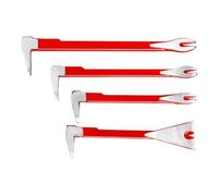 Flaroey Juego de 4 herramientas extractoras de clavos, 12, 1 y 8 pulgadas, resistente y mini barra de palanca, para remodelar el hogar y carpintería