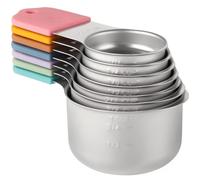 Flaroey Juego de medidores magnéticos medidores de metal resistente para ingredientes secos y líquidos (multicolor)