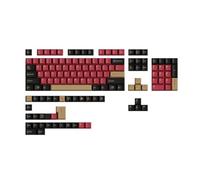 Flaroey Keycaps Pbt Cherry Profile Red Samurai Big Set Key Caps Spanish French German English Key Caps for Mechanical Keyboards INGLÉS