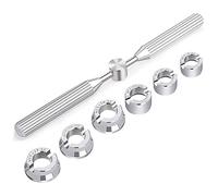 Flaroey Kit de Abridor de Caja Trasera de Reloj Abridor Profesional de 7 Uds., Herramienta de ReparacióN de Relojes, Apertura y Ajuste de Cajas de Tornillos para /