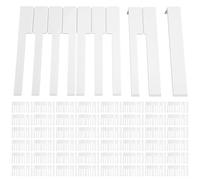 Flaroey Kit de accesorios para piano, teclas blancas sin lado, de piel, accesorios para piano, 52 mm