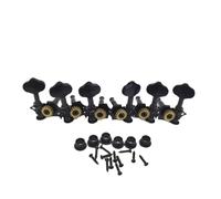 Flaroey Kit de Clavijas de Afinación de Cuerdas de Guitarra Acústica con Casquillo de Tornillo, Afinadores Universales, Accesorios Estándar de Afinación Abierta, Color Negro