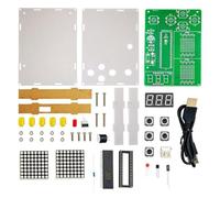 Flaroey Kit de Creación de Juegos de Píxeles para Bricolaje Proyecto de Soldadura de Bricolaje Práctica de Soldadura Aprendizaje Ensamblaje con Juegos de Autos de de Concha
