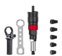 Flaroey Kit de máquina remachadora a batería 2,4 mm/3,2 mm/4,0 mm/4,8 mm/6,4 mm inserto para remaches eléctricos industriales