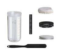 Flaroey Kit de masa madre, tarros de vidrio herméticos para pan de masa madre, 1000 ml