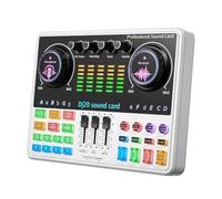 Flaroey Live Sound Card - Micrófono condensador de 48 V, reducción de ruido para karaoke en , etc. Color