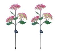 Flaroey Luces Solares para Jardín Luces Solares de Flores Flores Luminosas Luces LED Solares para Exteriores Camino de Jardín Decoración de Patio Rosa