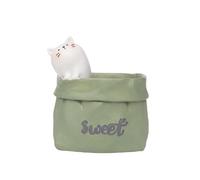 Flaroey Maceta de resina con forma de bolsa de papel de imitación retro para jardín, decoración de escritorio, maceta de almacenamiento C