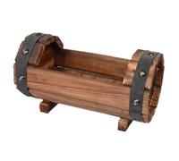 Flaroey Macetas de madera para decoración de bodas, cajas de flores de madera antiséptica carbonizada, para balcón, suculentas, macetas de madera B