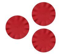 Flaroey Mantel Individual Redondo Ondulado, Tapete Redondo Antiescaldado, Mantel Individual de Estilo Occidental con Aislamiento para Mesa de Comedor, Tapete para Mesa de Cocina, Rojo