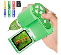 Flaroey Microscopio para Niños, Microscopio Digital de Mano de 1000X, Miniscopio de Bolsillo Portátil, Miniscopio USB para Niños