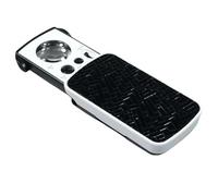 Flaroey Mini lupa portátil para joyería, lupa deslizante con 30 x 60 x 90 x luz LED, herramienta de aumento UV