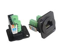 Flaroey Módulo de Instalación de Panel RJ45 CAT5E para Cable de Red, Conector de Panel Cat 5, Extensor de Cable de Red RJ45