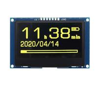 Flaroey Módulo de pantalla OLED de 2.4 pulgadas 128x64 SSD1309 SPI interfaz serial de alta definición pantalla LCD B
