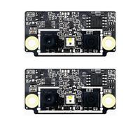 Flaroey MóDulo HLK-FM223 de 2 Piezas con Reconocimiento por Inteligencia Artificial y CáMara Binocular y DeteccióN de Cuerpos para una Seguridad