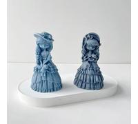 Flaroey Molde de Silicona para Velas de NiñA, MuñEca de Princesa, Kit de FabricacióN de Velas de JabóN de Resina de Yeso, DecoracióN de Boda, Regalo Hecho una Mano