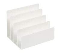 Flaroey Organizador de archivos de escritorio, 4 divisiones, almacenamiento de escritorio y accesorios, clasificador de carpetas para correo, papelería, electrónica