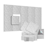 Flaroey Paquete de 12 paneles de pared autoadhesivos insonorizados de 12 x 12 x 0.4 pulgadas, para , hogar, oficina B