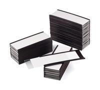 Flaroey Paquete de 40 soportes magnéticos para etiquetas de canal C para rack y estantes de metal con láminas protectoras y tiras de repuesto de 4 x 1,6 pulgadas