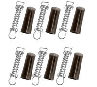 Flaroey Paquete de 6 Cubiertas de Invierno para Piscina con Resortes Protectores para Piscina con Anillo en D de y Mangas de Resorte de Vinilo