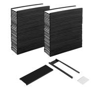 Flaroey Paquete de 60 Portaetiquetas Magnéticos de Canal C para Estantes y Estantes Metálicos con Películas Protectoras y Tiras de Repuesto