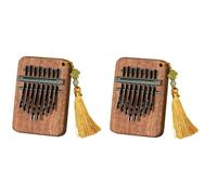 Flaroey Piano de Cinco Dedos Portátil Kalimba Mediano con Gota de Agua Sapeli de 8 Tonos Adecuado para Principiantes Instrumento de Piano de Dedo C