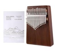 Flaroey Piano de Pulgar Kalimba Portátil de 17 Notas de Nogal con Agujeros Abiertos, Piano de Dedo Kalimba de Alta Calidad
