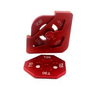 Flaroey Plantilla de ChafláN de Esquina Redonda para CarpinteríA, MáQuina Cortadora de Calibre de Esquina en/T, Kit de Herramientas Localizador de Plantilla de Borde de Madera