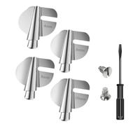 Flaroey Prensatelas para dobladillos - Juego de pies para máquina de coser y prensatelas para dobladillos curvos, universal de acero inoxidable plateado para máquinas de coser