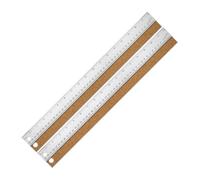 Flaroey Regla de Metal de Acero Inoxidable: Regla con Respaldo de Corcho Reglas Antideslizantes con Regla en Pulgadas y Centímetros 18 Pulgadas, Paquete de 2